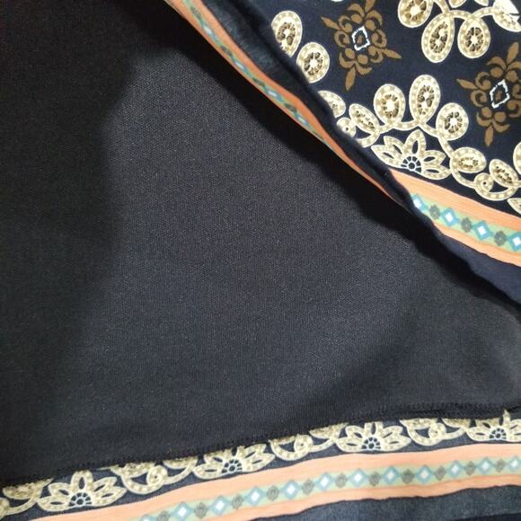 Harper Dress Size Large Shift Beaded Boho 3/4 Sleeve Geometric Batik Pattern - Picture 7 of 13